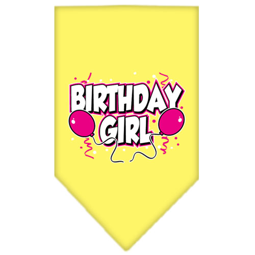 Birthday girl Screen Print Bandana Yellow Small